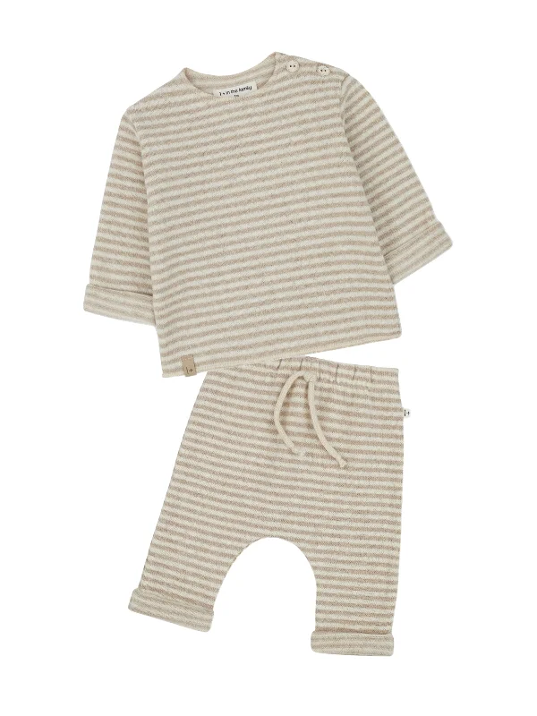 Striped Cuffed Sweat Set