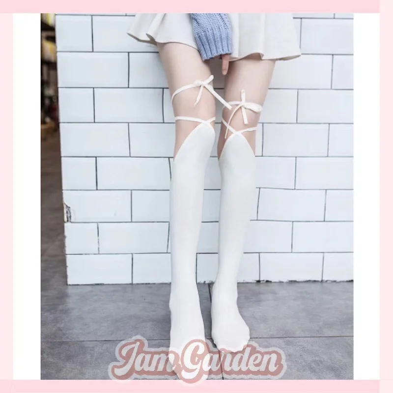 Cotton High Socks Strap Cross Stockings Cos Soft Sister Japanese Ins Middle Tube Lolita Calf Socks