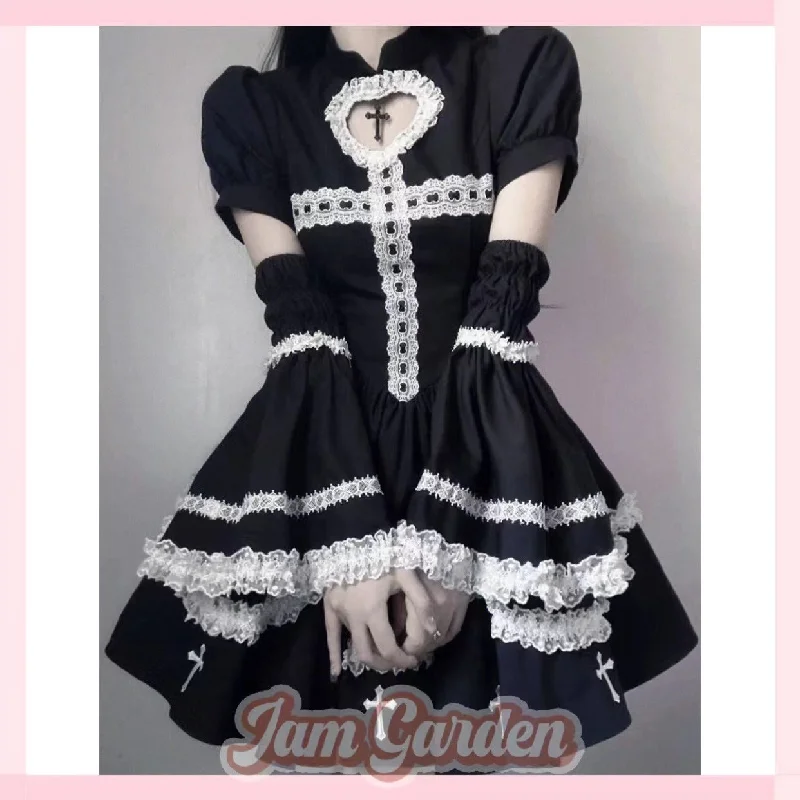 Halloween Dark Sweet Spicy Lolita Black Dress