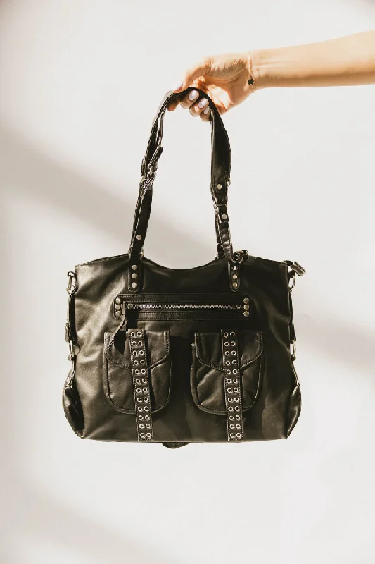 Lennox Studded Faux Leather Tote