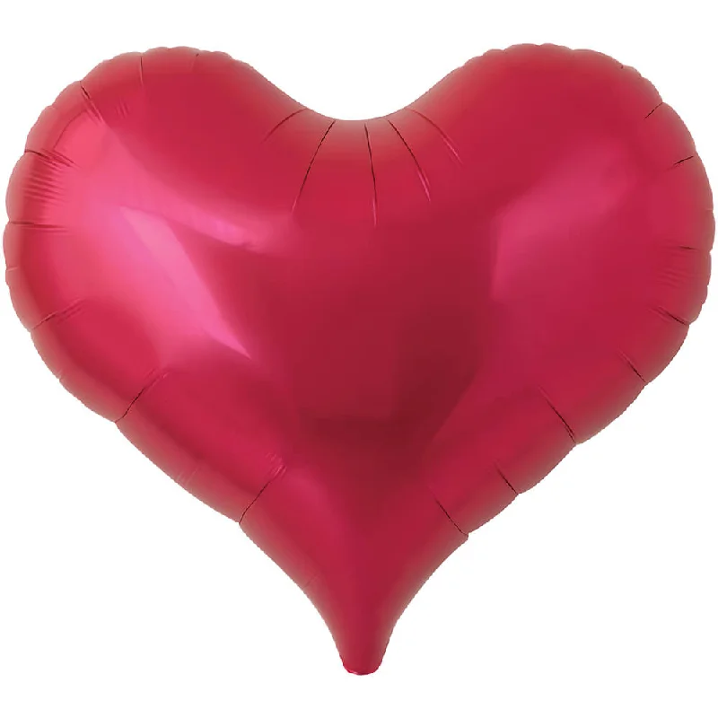 25 inch JELLY HEART - METALLIC RED