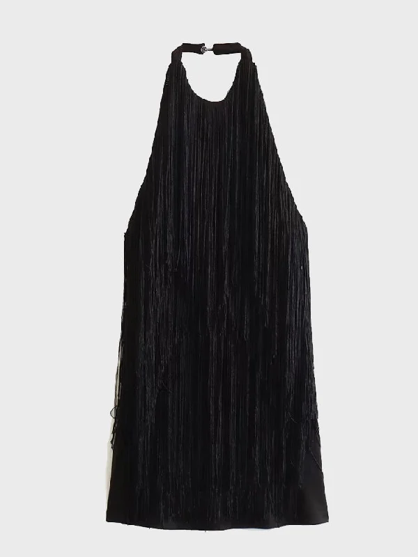 Backless Tassel Summer Dress