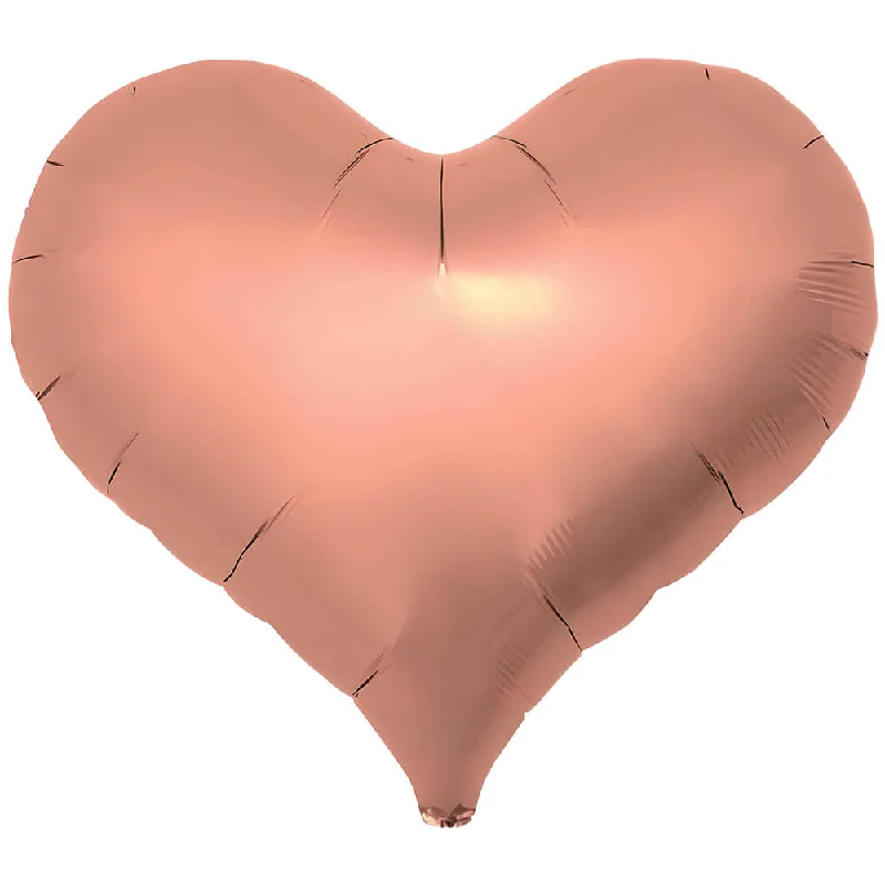 14 inch JELLY HEART - METALLIC ROSE GOLD