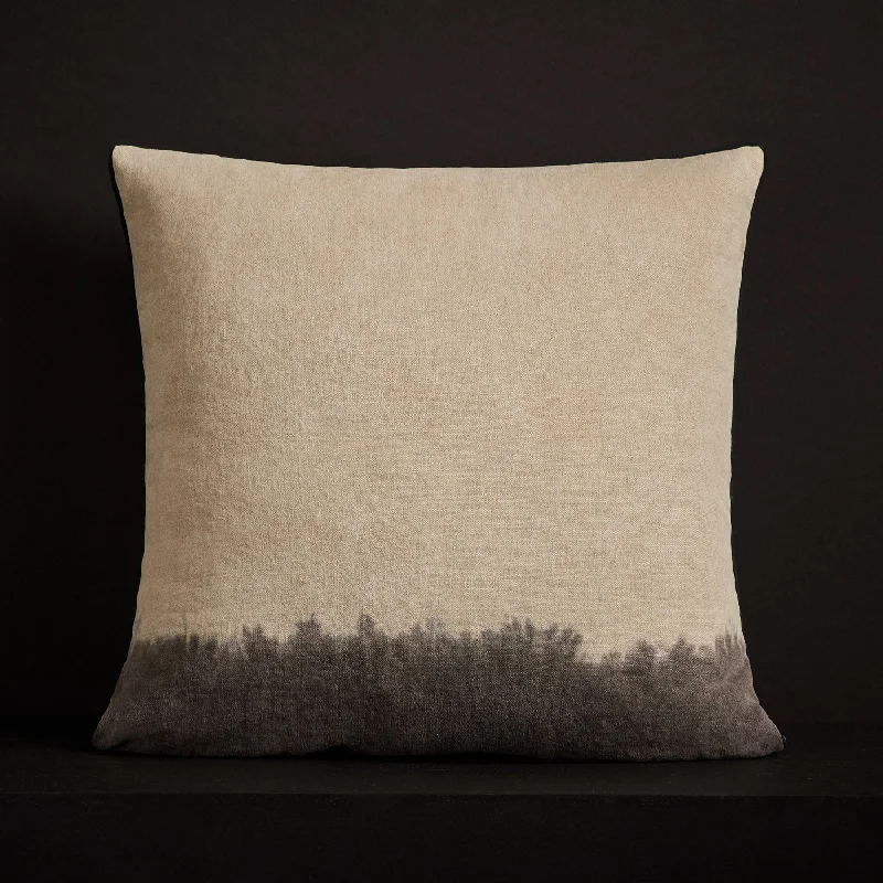 Dip Dye Throw Pillow - Flax/Mid Grey