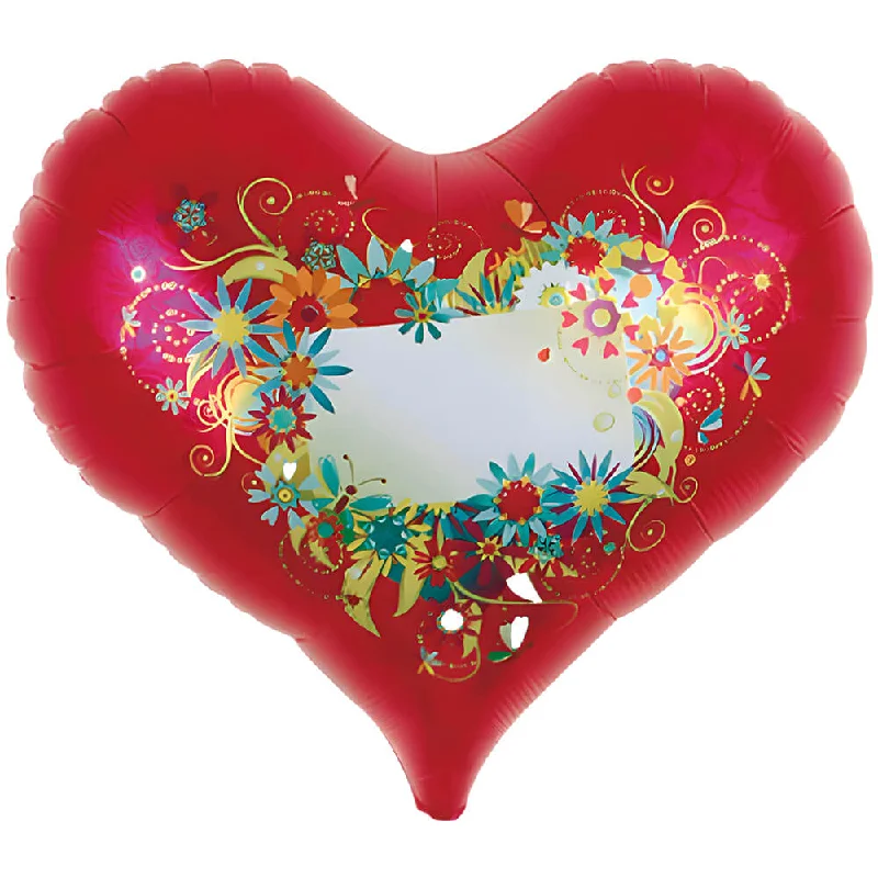 14 inch JELLY HEART - ORNATE FLOWER CARD