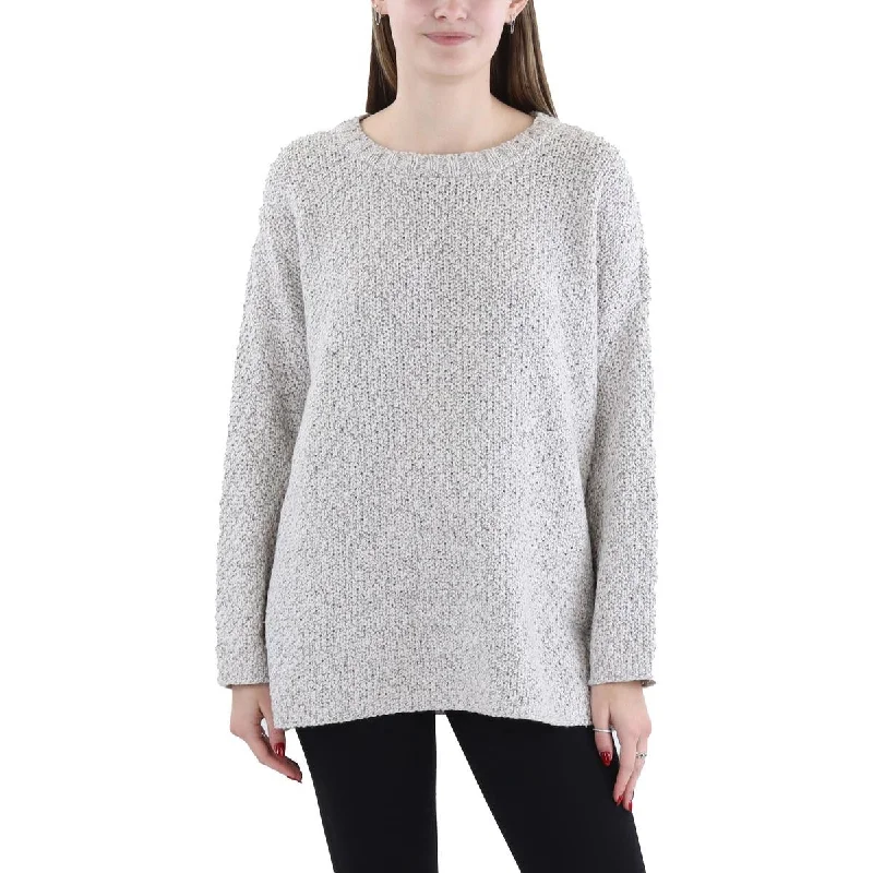 Womens Cotton Knit Crewneck Sweater