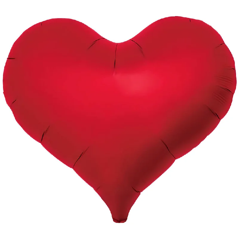 14 inch JELLY HEART - METALLIC RUBY RED