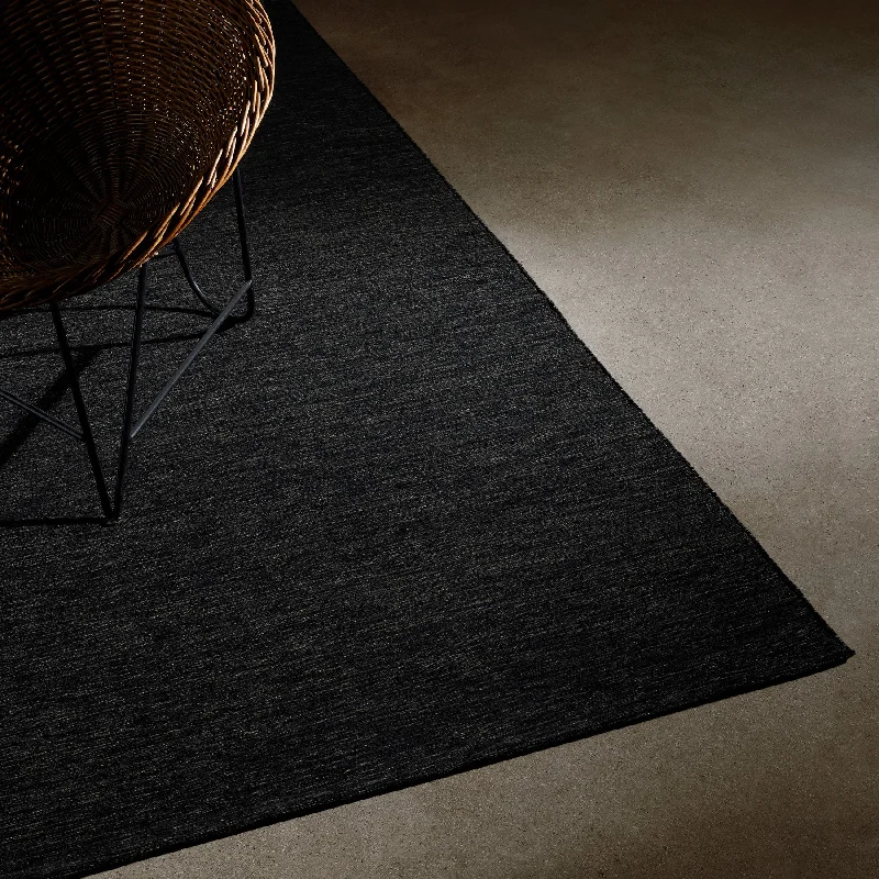 Wool Area Rug - Black Melange