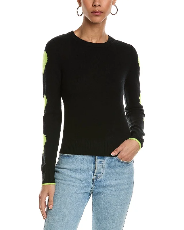 Brodie Cashmere Pixel Heart Cashmere Sweater