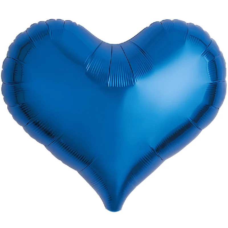 14 inch JELLY HEART - METALLIC BLUE