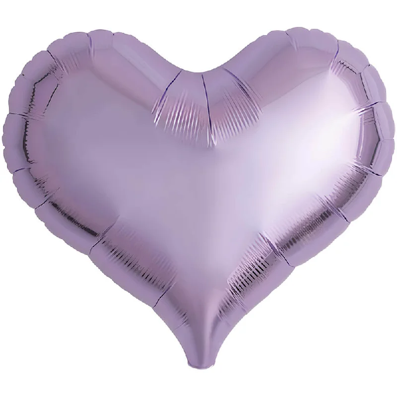 14 inch JELLY HEART - METALLIC LAVENDER