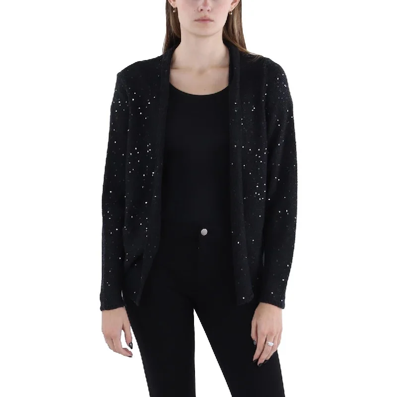 Womens Wool Sequined Cardigan Sweater