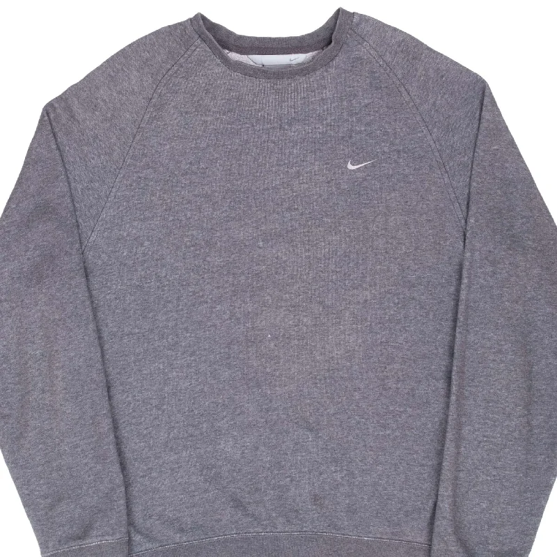 VINTAGE NIKE CLASSIC SWOOSH DARK GREY SWEATSHIRT 2000S LARGE