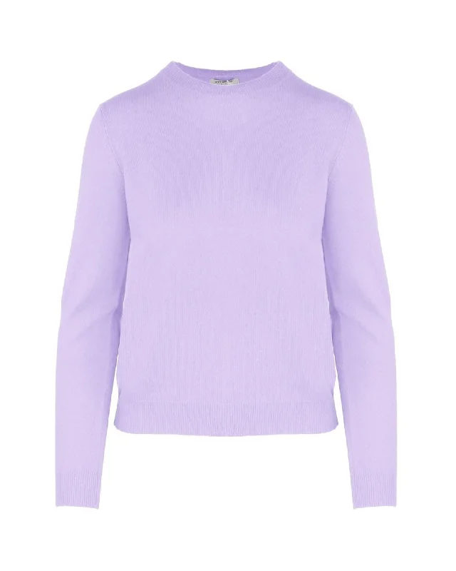 Malo  Women's Cashmere Crew Neck Sweater - Lilac