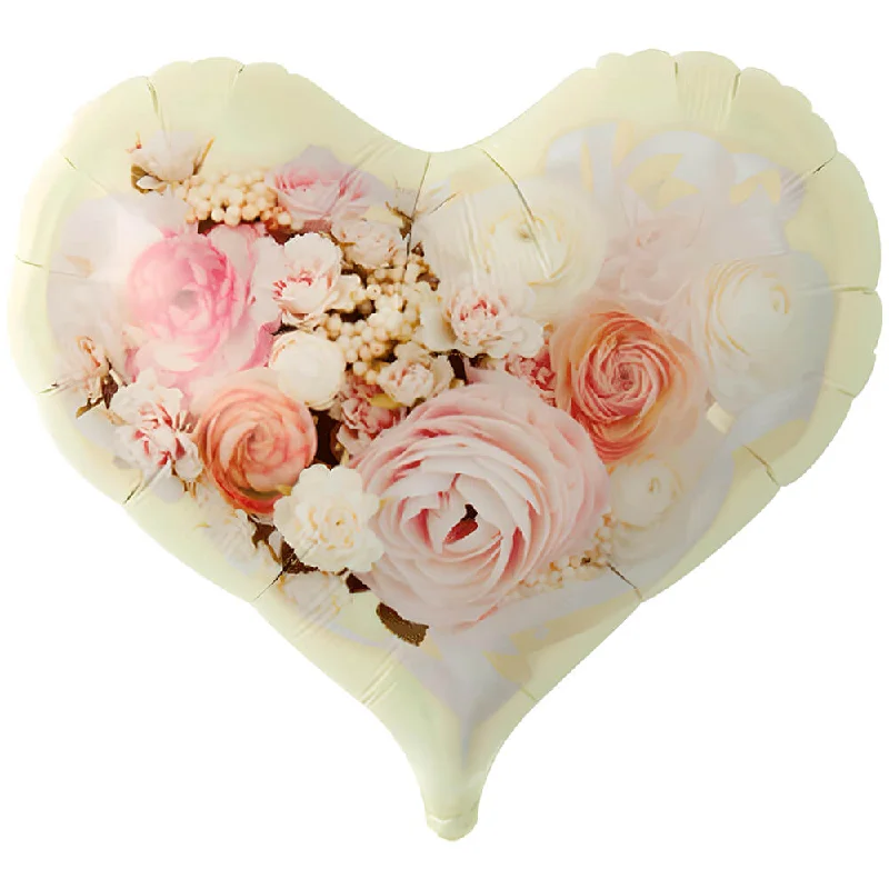 14 inch JELLY HEART - PRINCESS BOUQUET IVORY