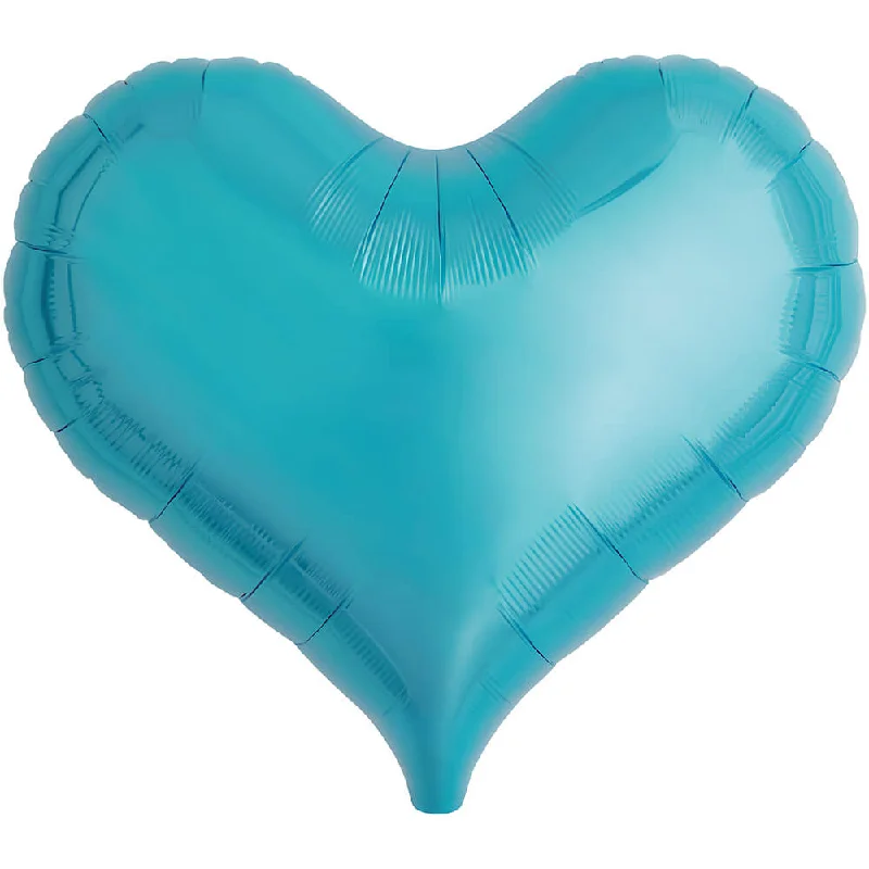 25 inch JELLY HEART - METALLIC LIGHT BLUE