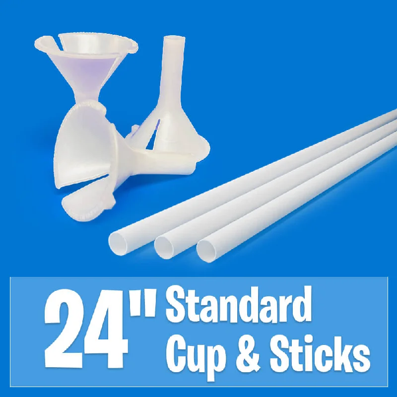 24 inch STANDARD BALLOON CUPS & STICKS