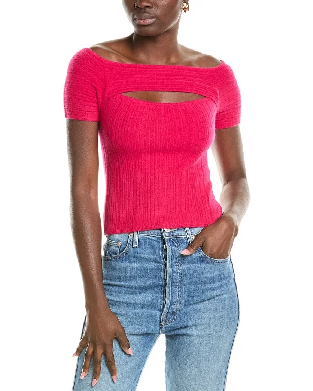 NAADAM Cutout Off-The-Shoulder Cashmere Top