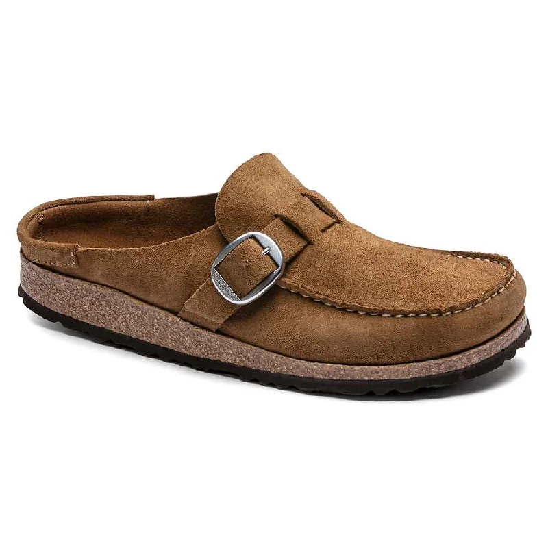 Birkenstock Buckley Suede Leather Mules for Women in Tea | 1017828