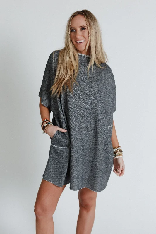 The Nest Laid Back Luxe Dress - Two Tone Black