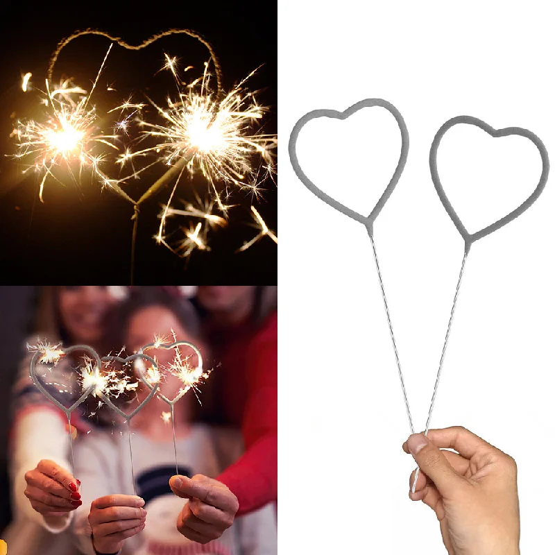 12 inch HEART-SHAPED SPARKLERS (6 PK)