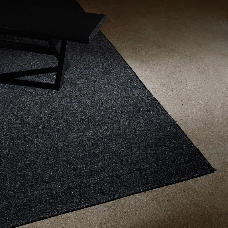 Wool Area Rug - Medium Marled Grey