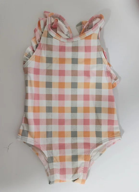 Girls Gingham Check Swimsuit