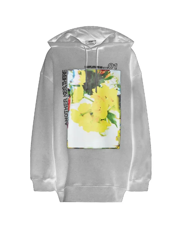 MSGM  Sunflower Hoodie Grey