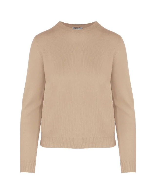 Malo  Women's Cashmere Crew Neck Sweater - Beige