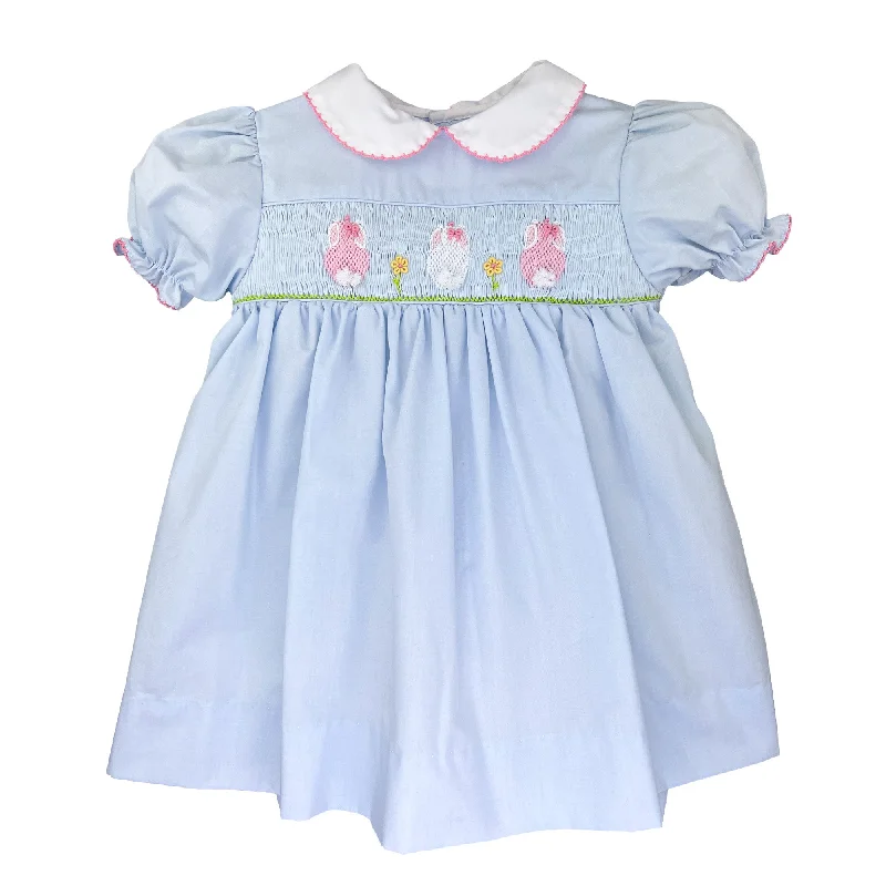 2 Piece Girls Bunny Smocked Dress