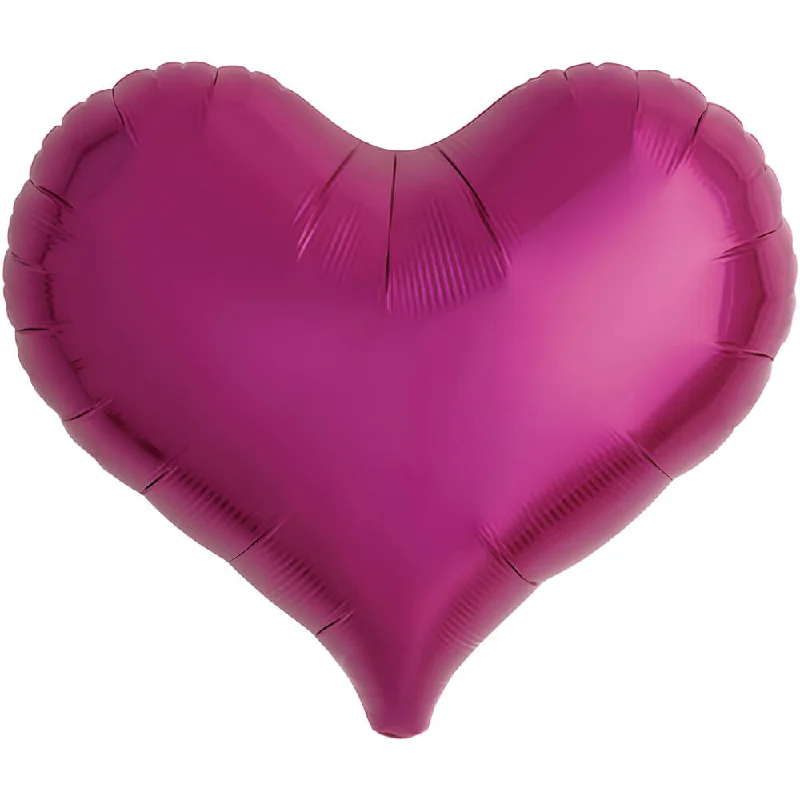 14 inch JELLY HEART - METALLIC MAGENTA