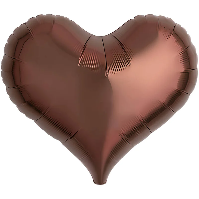 14 inch JELLY HEART - METALLIC BROWN