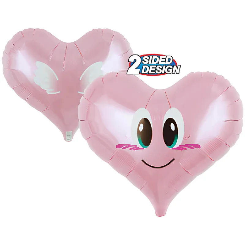 14 inch JELLY HEART - SMILE ANGEL PINK