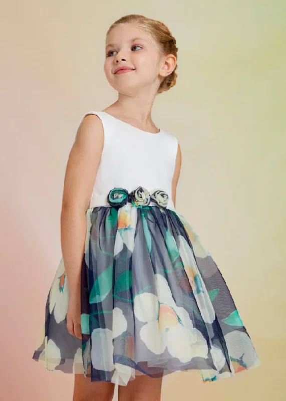 Girls Floral Tulle Dress