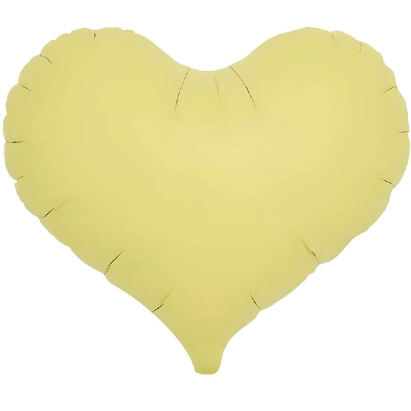 14 inch JELLY HEART - PASTEL YELLOW