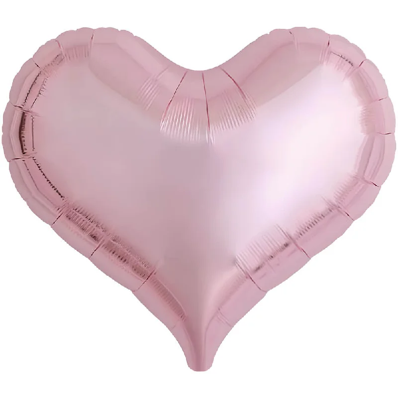 25 inch JELLY HEART - METALLIC LIGHT PINK