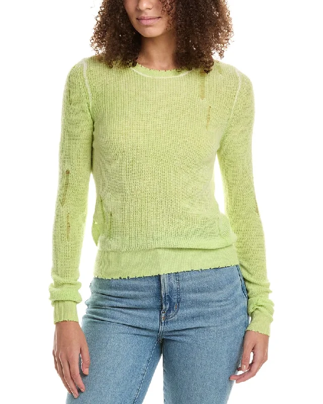 Autumn Cashmere Distressed Shaker Cashmere Sweater