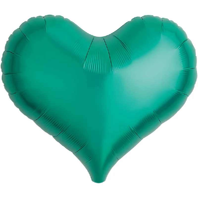 14 inch JELLY HEART - METALLIC GREEN