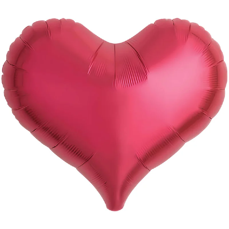 14 inch JELLY HEART - METALLIC RED