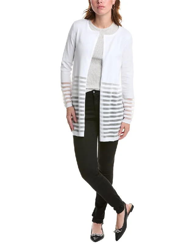 Edinburgh Knitwear Sheer Stripe Duster Jacket