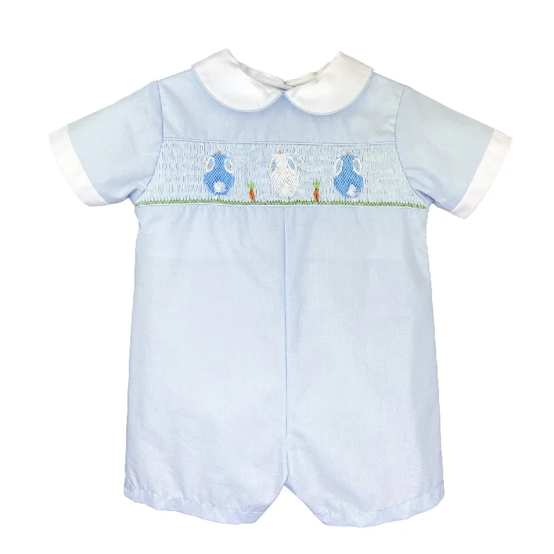 Boys Bunny Smocked Romper