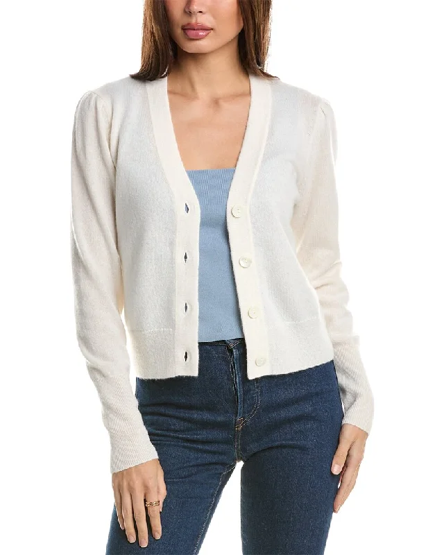 Forte Cashmere Fitted Button Cashmere Cardigan