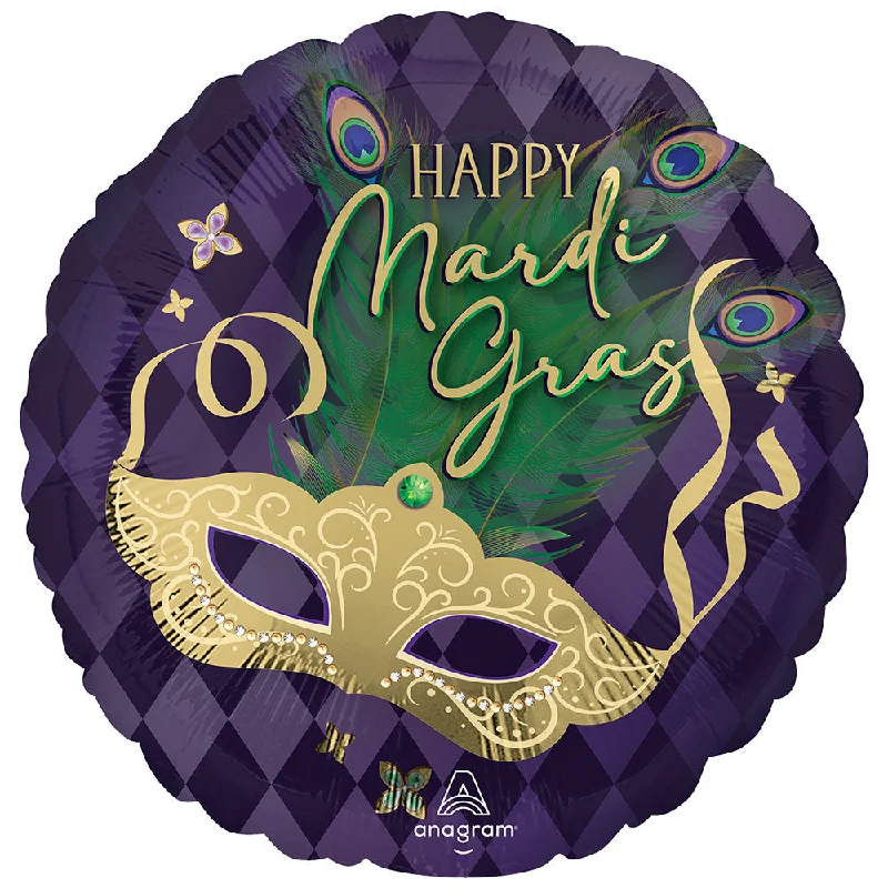 18 inch HAPPY MARDI GRAS MASK