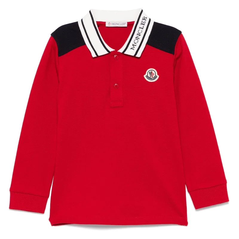 Red Long Sleeve Polo