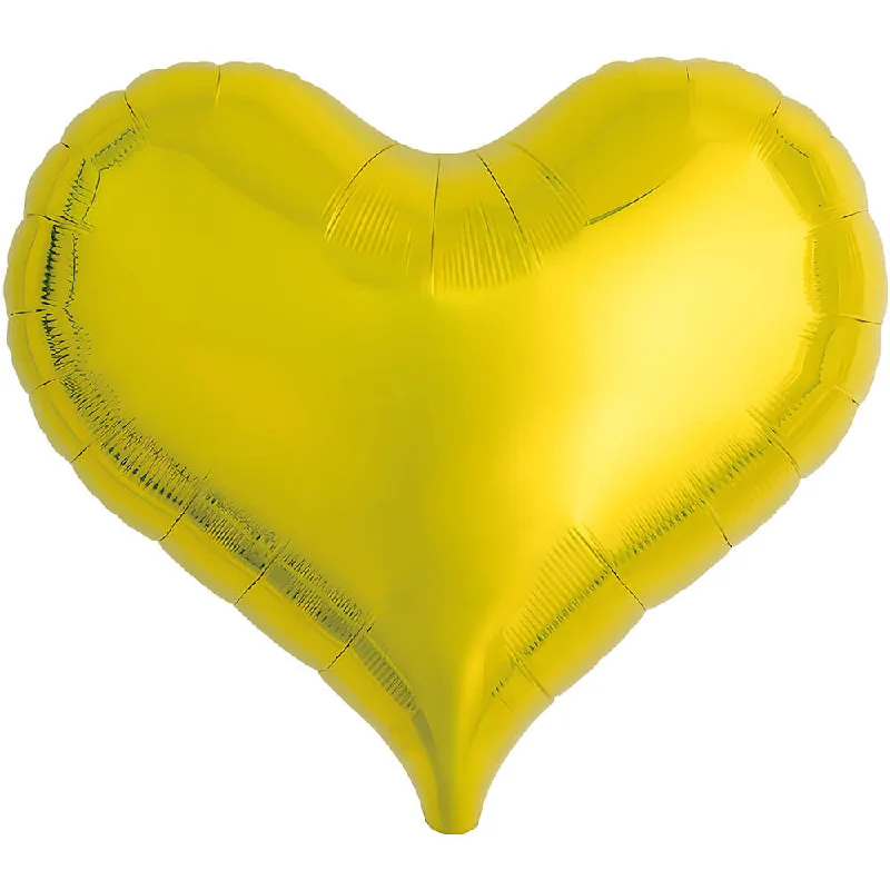 25 inch JELLY HEART - METALLIC GOLD