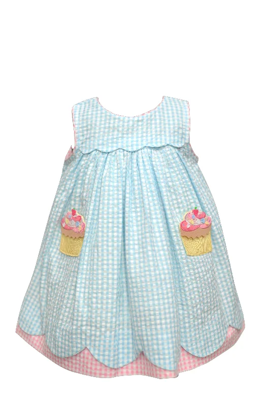 Girls Cupcake Pocket Dress