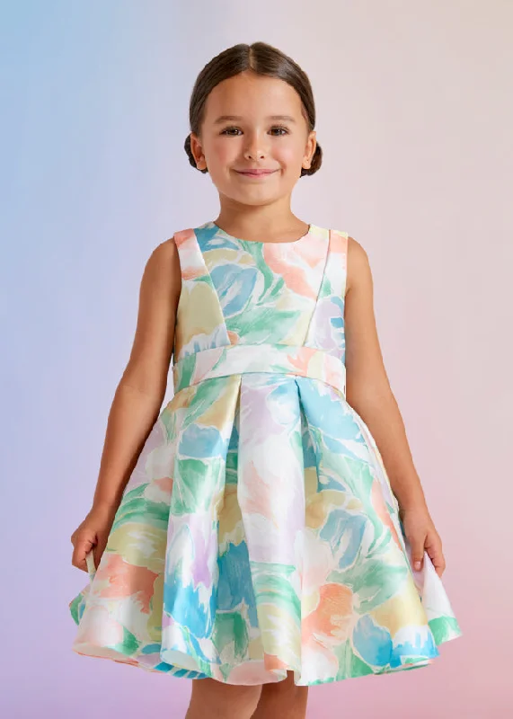 Girls Flower Mikado Dress