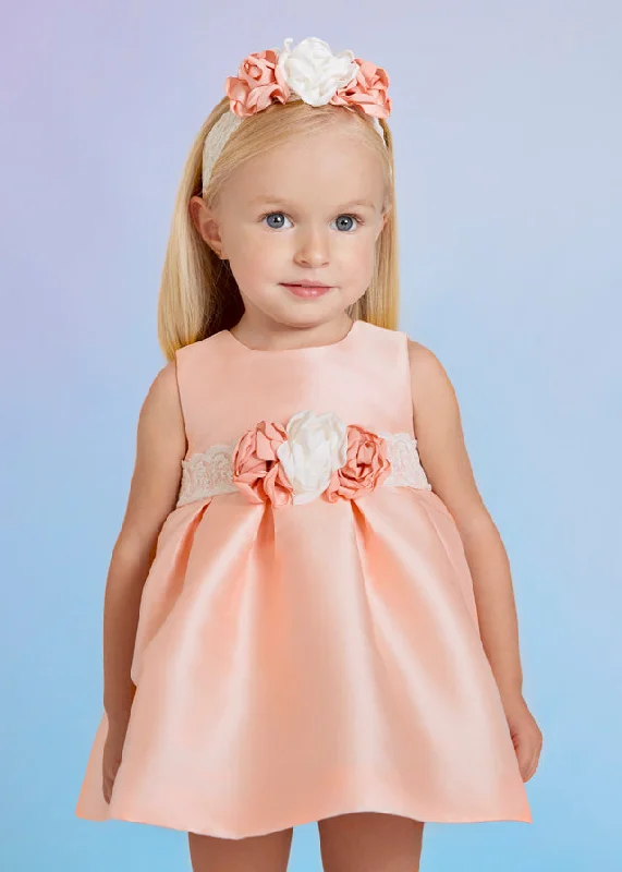 Girls Sleeveless Satin Dress