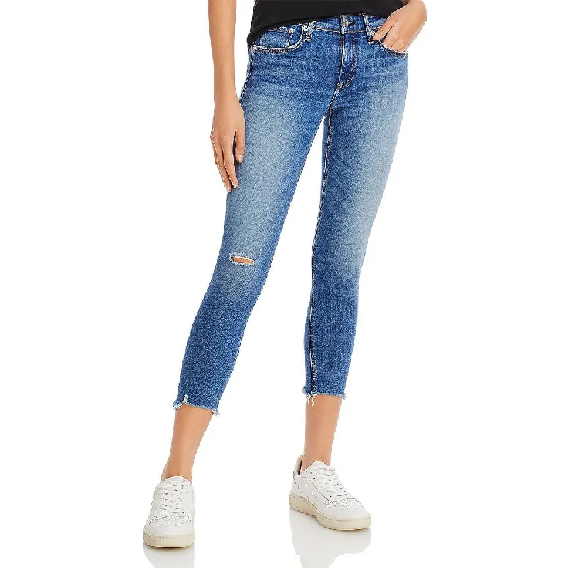 Cate Womens Slimming Mid Rise Ankle Jeans