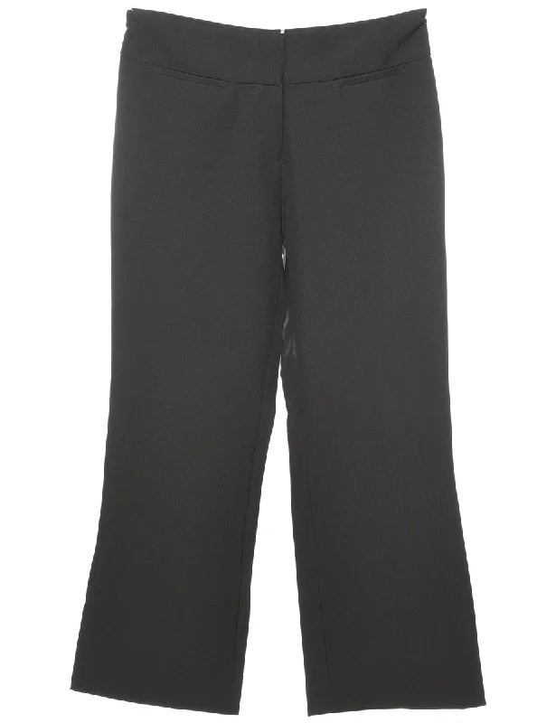 Black Flared Trousers - W35 L31